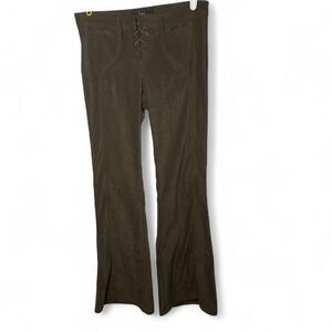 LEI Y2K Green Lace Up Flare Pants Size 9